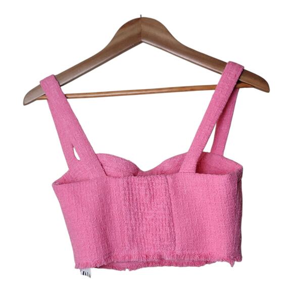 Zara Textured Bustier Top Pink Sweetheart Neckline Women's‎ Size Medium NWT - Picture 14 of 15